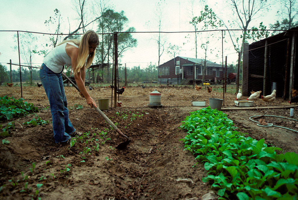 Gwen Carpenter tends her garden